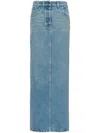 Prada Denim Maxi-skirt In Blue
