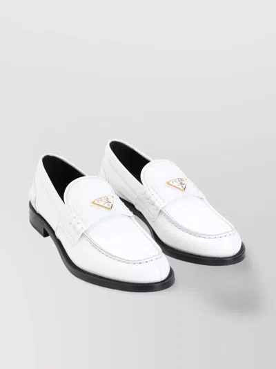 Prada Triangle Logo Detail Loafers