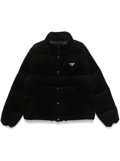 PRADA TRIANGLE-LOGO DOWN JACKET - MEN'S - RECYCLED POLYAMIDE/COTTON/POLYESTER/GOOSE FEATHER