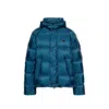 Prada Triangle-logo Puffer Jacket In Green