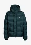 Prada Re-nylon Cropped Down Jacket In Green