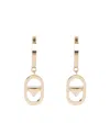 Prada Triangle-logo Drop Metal Earrings In Yellow
