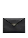 Prada Clutch Mit Logo In Black