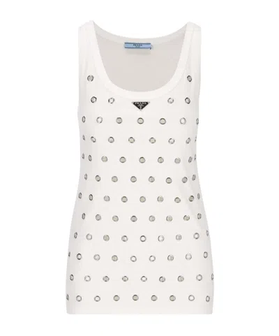 PRADA PRADA CUT-OUT DETAILED SLEEVELESS TOP