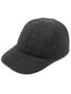 Prada Virgin Wool Felt Baseball Cap In Grau