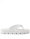 Prada Triangle-logo Flip Flops In White