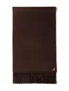 Prada Chocolate Silk Blend Scarf In Brown