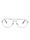 Prada Triangle-logo Glasses In Grey