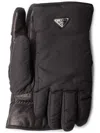 Prada Triangle-logo Gloves In Black