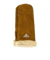 Prada Triangle-logo Gloves In Brown