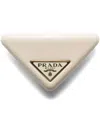 Prada Triangle Plexiglass Barrette In Gold