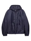 Prada Padded Jacket With Collared Design And Front Pocket In Blue