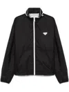 Prada Triangle-logo Jacket In Black
