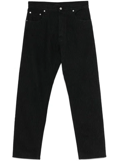 Prada High-waist Black Jeans With Five-pocket Design And Branded Patch