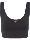 Prada Woman Black Tops In Black