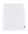 Prada Logo-plaque Cotton Miniskirt In White