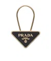 Prada Women's Steel Keyring In Black