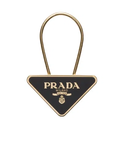 PRADA ENAMELED METAL KEY RING