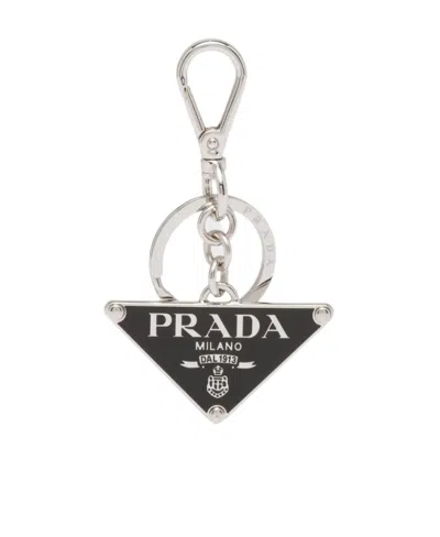 PRADA PRADA LOGO LETTERING KEYRING