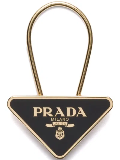 Prada Women's Steel Keyring In Grey