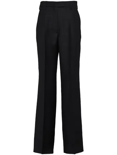 Prada Kid Mohair Pants In F0002 Nero