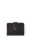 Prada Triangle-logo Leather Bi-fold Wallet In Black