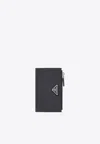Prada Triangle Logo Leather Cardholder