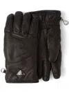Prada Triangle-logo Leather Gloves In Black