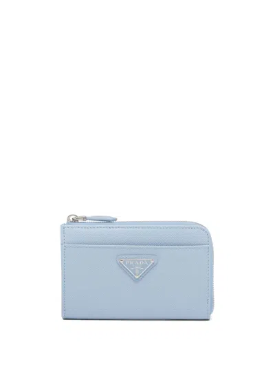 Prada Saffiano Keychain In Blue