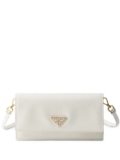 PRADA TRIANGLE-LOGO LEATHER MINI BAG