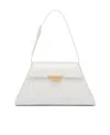 Prada Triangle-logo Leather Shoulder Bag In White