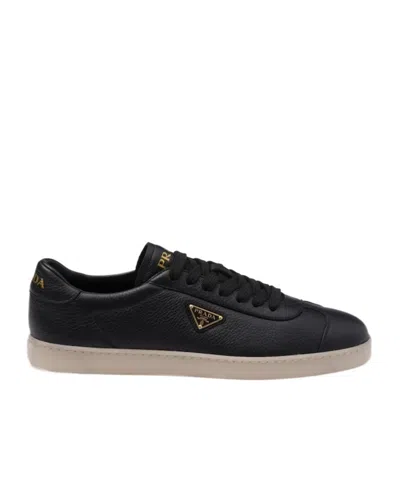 PRADA LANE DEER LEATHER SNEAKERS