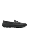 Prada Drive Leather Loafers In Black