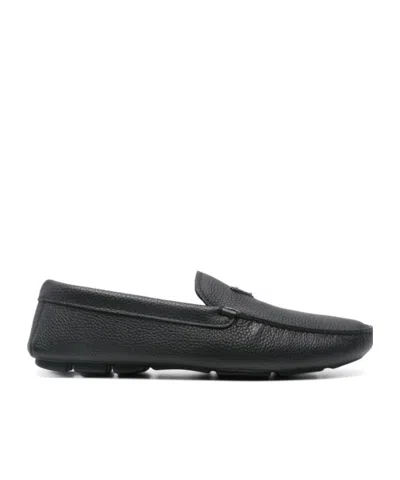 PRADA TRIANGLE LOGO LOAFERS