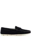 Prada Triangle-logo Loafers In Blau