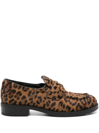 PRADA TRIANGLE-LOGO LOAFERS