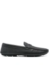 Prada Triangle Logo Loafers In Schwarz