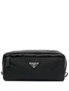 Prada Kosmetiktasche Mit Logo In Schwarz