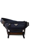 Prada Triangle-logo Messenger Bag In Blue