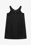 Prada Crepe Mini Dress With Bows In Black