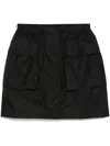 Prada Re-nylon Triangle Logo Mini Skirt In Black