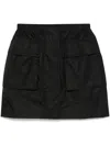 Prada Re-nylon Triangle Logo Mini Skirt In Black