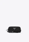 Prada Triangle Logo Zip-up Pouch
