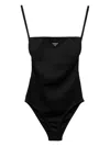 Prada Women's Interlock Knit One-piece Swimsuit In Black
