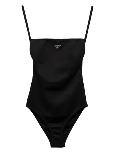 PRADA INTERLOCK KNIT ONE-PIECE SWIMSUIT