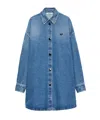 Prada Denim Oversized Shirt In Blue