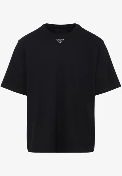 PRADA TRIANGLE LOGO OVERSIZED T-SHIRT