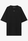 Prada Triangle Logo Oversized T-shirt In Black
