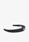 Prada Headband Crafted From Polyamide Fabric In Black