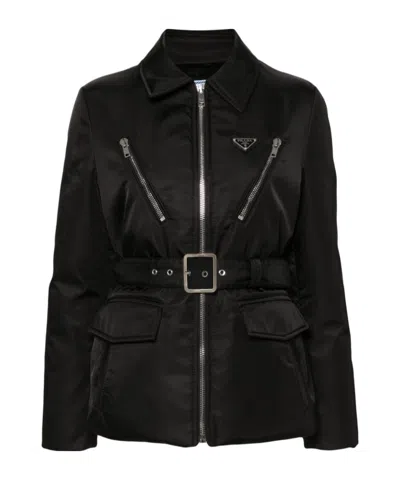 PRADA TRIANGLE-LOGO PADDED JACKET